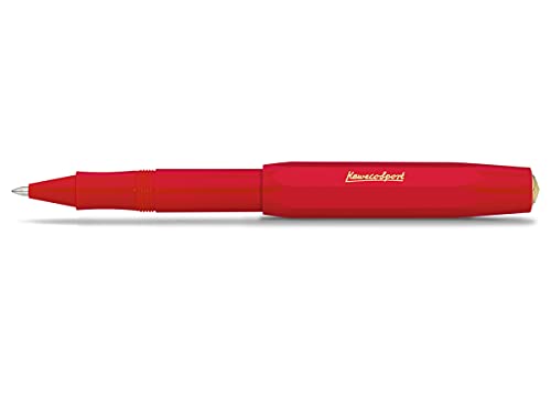 Kaweco Classic Sport - Bolígrafo de gel con mina de 0,7 mm para zurdos y diestros, diseño clásico con bola de cerámica, 13,5 cm (rojo)