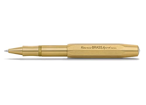 Kaweco Brass Sport - Bolígrafo de gel (punta de 0,7 mm, para zurdos y diestros, con bola de cerámica, 13,5 cm)