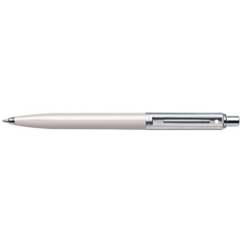 Sheaffer Sentinel White Ballpoint Pen with Chrome Trim