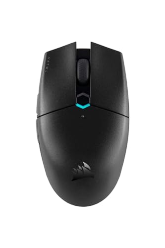 Corsair KATAR PRO WIRELESS Ratón para Juegos, Sensor Óptico, Forma Simétrica, Inferior a 1 ms, Hasta 135 Horas de Duración de Batería, Seis Botones Programables, Negro