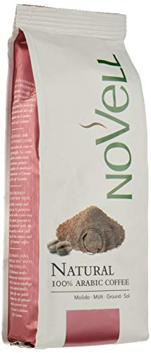 NOVELL - Café Molido Natural Arábica 100% 1 kg | Café Molido para Experiencia Gourmet Premium | 4 Bolsas de 250 g | Fácil Uso con Válvula Unidireccional | Café Arábica Sostenible