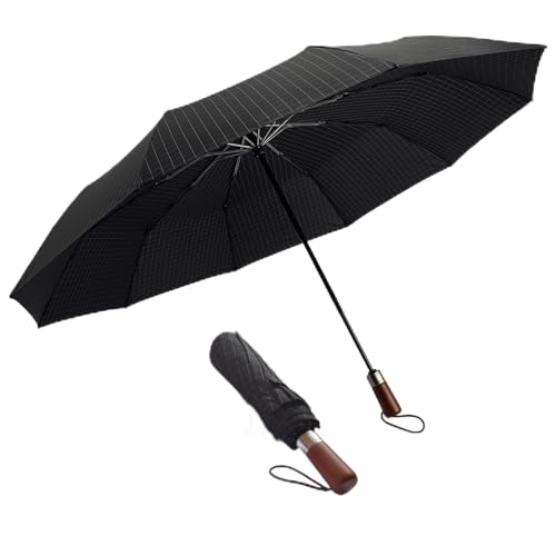 AMVUZ Paraguas resistente a las tormentas, paraguas de bolsillo automático de viaje a prueba de viento (Tablero de ajedrez)
