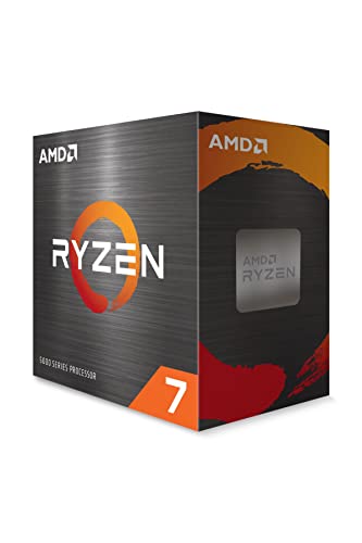 AMD Procesador Ryzen 7 5700X, reloj base 3,4 GHz, potencia máxima de reloj 4,6 GHz, 8 núcleos, caché L3 de 32 MB, conector AM4, sin enfriador 100-100000926WOF, negro