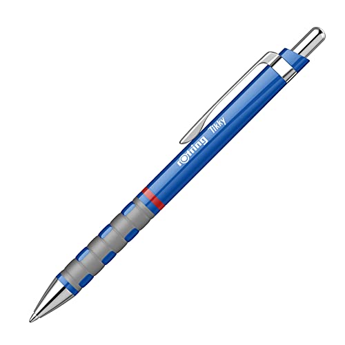 Rotring Tikky bolígrafo ligero con agarre de goma, cuerpo azul