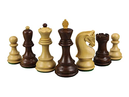 Zagreb - Piezas de ajedrez serie 1959 Staunton Sheesham boj de 3.75 pulgadas