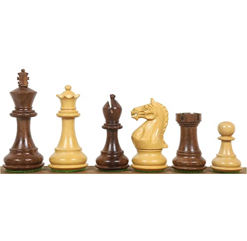 Royal Chess Mall - Juego de piezas de ajedrez Queens Gambit Staunton de 3.75 pulgadas - Palisandro dorado con peso