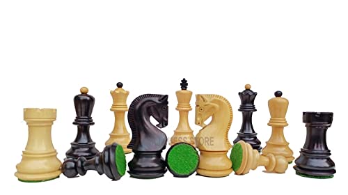 Generic Juego de piezas de ajedrez rusas de Zagreb - Juego de ajedrez único de lujo de 3.8 pulgadas en boj embonizado (teñido) El mejor regalo para él o su ajedrez Moscú