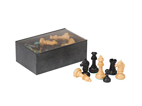 Falomir - Piezas de ajedrez Statuton nº4 | con 32 fichas y 1 Caja de plástico para protección | Accesorios de Repuesto para Juegos | para Todas Las Edades