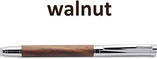 LACHIEVA LUX Walnut Bolígrafo roller con caja de madera elegante compatible con carga alemana