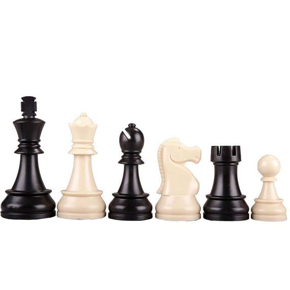 Piezas de ajedrez plástico DGT - Tamaño 6, Bolsa plástico, Ideal para Aficionados y Clubes, Piezas de ajedrez para niños y Adultos, Piezas de ajedrez, Juego de Ajedrez de plástico