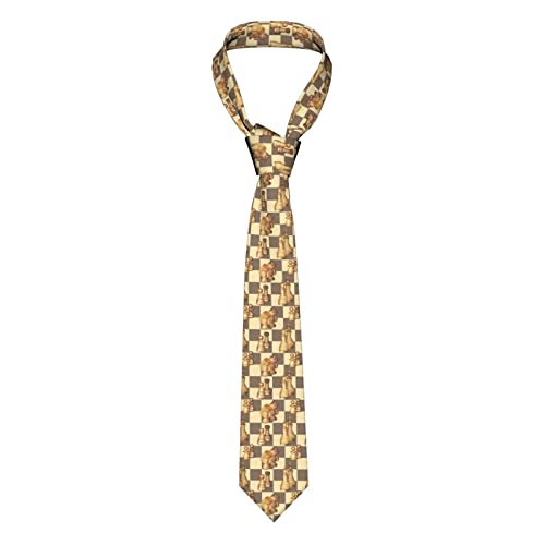 JGHYUTNS Tablero de ajedrez moderno acuarela para hombre moda lazos de seda regalo único casual corbatas, Como se muestra en la imagen, Talla única