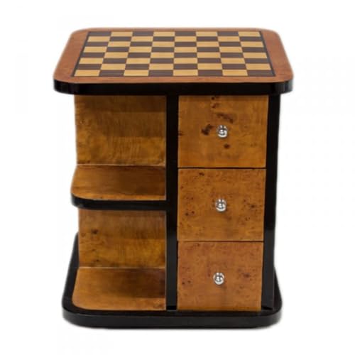 Casa Padrino Art Deco Game Table Chess/Checkers Mahogany L 50 x W 50 x H 55 cm - Furniture Antique Style Baroque