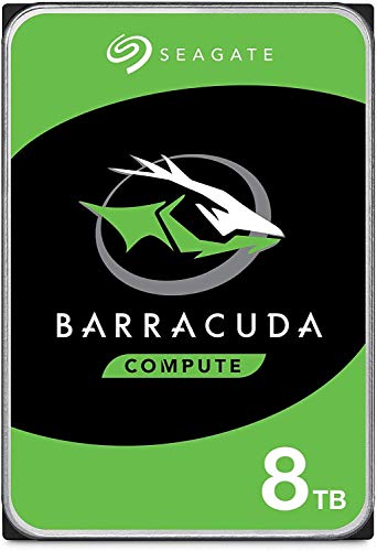 Seagate BarraCuda, 8 TB, disco duro interno, SATA de 6 Gbit/s, 3,5', 5400 RPM, caché de 256 MB para PC de escritorio (ST8000DM004)