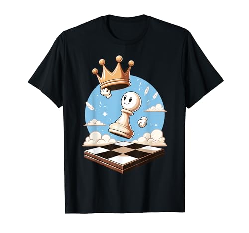 Peón capturando corona de reina sobre tablero de ajedrez Camiseta