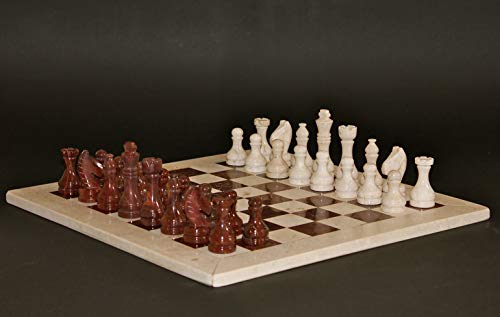MESHNEW Juego de tablero de ajedrez de mármol hecho a mano, tablero de ajedrez único, 16 x 40 cm, juego de ajedrez de mármol grande, ideal para decoración del hogar, juego de ajedrez con peso para