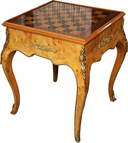 Casa Padrino Art Deco Game Table Chess/Backgammon Table Mahogany L 60 x W 60 x H 71 cm - Furniture Antique Style Baroque