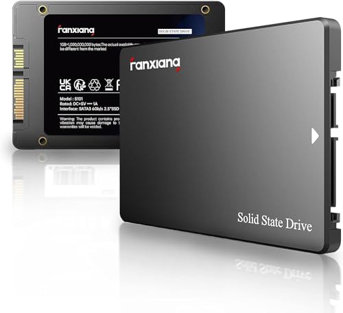 fanxiang SSD 512GB SATA III 6 GB/s de 2,5 Pulgadas,Disco Duro ssd Velocidad de Lectura 550 MB/s, SSD SATA, para Ordenadores de Escritorio y portátiles (Negro)-S101