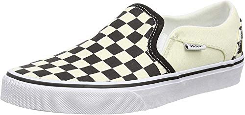 Vans Asher, Sneaker Mujer, Checkerboard Black White, 38 EU