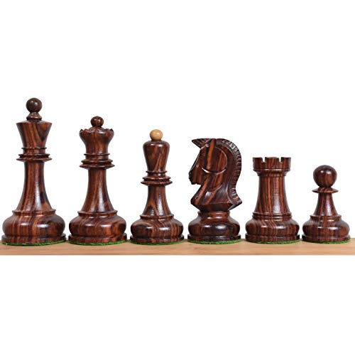RoyalChessMall 1970 'Dubrovnik Chess Pieces Only Set - Triple Rosewood ponderado - 3.8 'King
