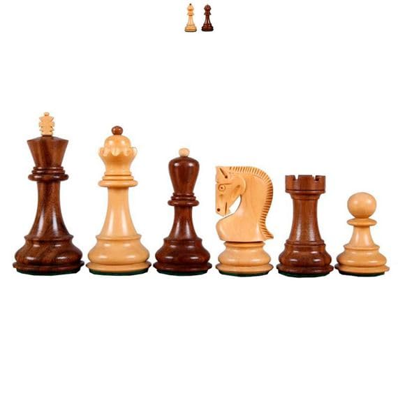 Piezas de ajedrez Indias Zagreb - Tamaño 5, Color Marrón, Ideal para Aficionados y Clubes, Piezas de ajedrez para niños y Adultos, Piezas de ajedrez, Juego de Ajedrez de Madera
