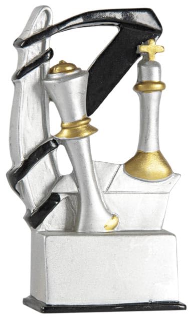 Art-Trophies AT122654 Trofeo Deportivo participación, Adultos Unisex, Plateado/Dorado/Negro, 12 cm