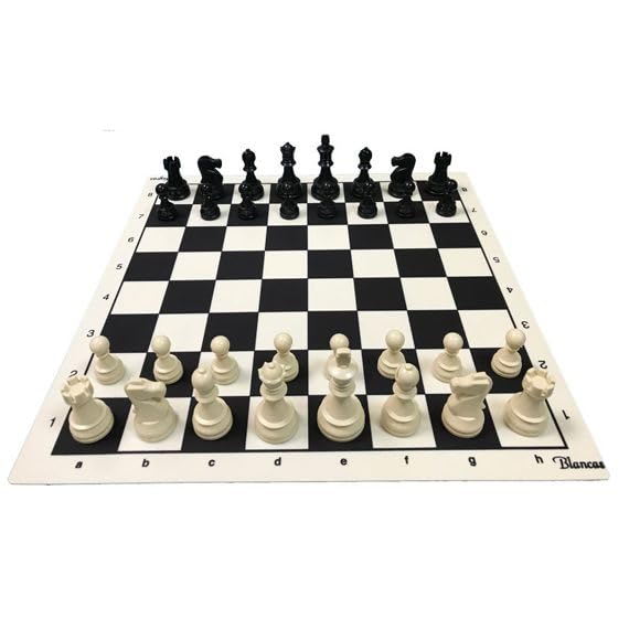 Conjunto de ajedrez plástico DGT nº 5, Ideal para Aficionados y Clubes, Tablero de ajedrez y Piezas de ajedrez para niños y Adultos, Conjunto de ajedrez, Juego de Ajedrez de plástico
