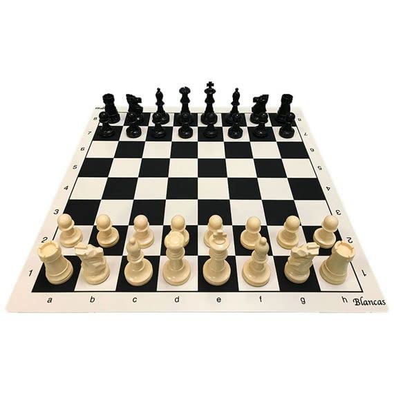 Tablero y Piezas de ajedrez de plástico, Ideal para Aficionados y Clubes, Juego de ajedrez de plástico para niños y Adultos, Conjunto de ajedrez