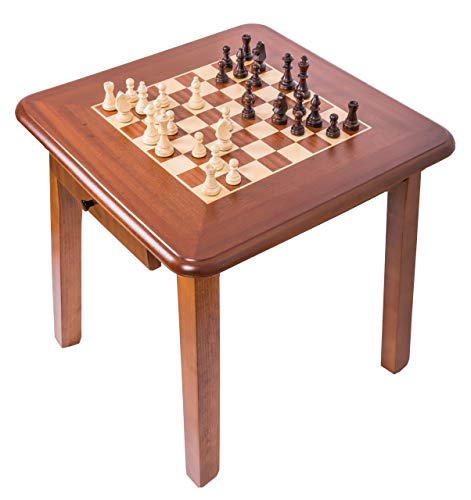 Square - Tabla de ajedrez - 931 M - Tablero de ajedrez de Madera - Caoba