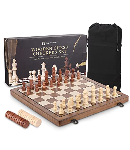 2 en 1 Tablero Ajedrez Magnético,Juego de Ajedrez de Rompecabezas 39 X 39CM con Tablero Plegable y Fácil de Llevar y almacenar,Juego Ajedrez para Adultos, Juegos al Aire Libre o Regalos