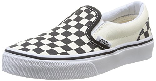 Vans Classic Slip-on, Zapatillas Unisex niños, Blanco Black And White Checker White, 33 EU