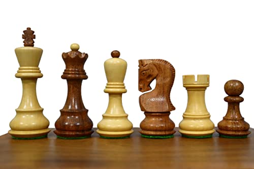 Juego de piezas de ajedrez ruso Zagreb de 3.5 pulgadas | Juego de ajedrez único de lujo en palisandro dorado | El mejor regalo para él o ella | Ajedrez Moscú