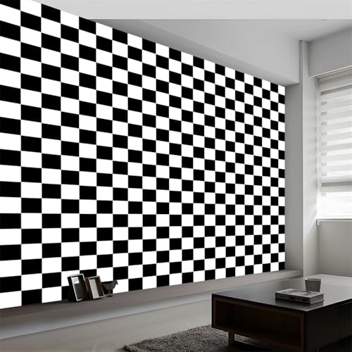 Papel pintado fotográfico minimalista de tablero de ajedrez, mural de pared minimalista, papel pintado fotográfico, 200 x 140 cm (ancho x alto), papel pintado mural mural mural para sala de estar,