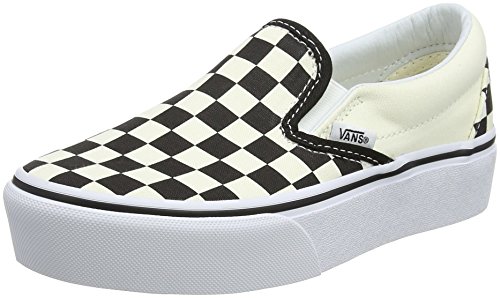 Vans Classic Slip-on Platform, Zapatillas Deportivas Mujer, Negro Black and White Checker White Bww, 39 EU