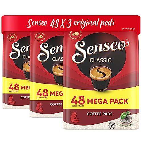 Senseo Classic Cápsulas monodosis de café, 3 unidades, sabor intenso y sabroso, 144 cápsulas