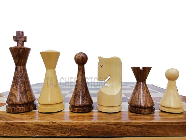 Piezas de ajedrez rusas ponderadas - Ajedrez minimalista de cono | Juego de ajedrez único | Rey 3.0