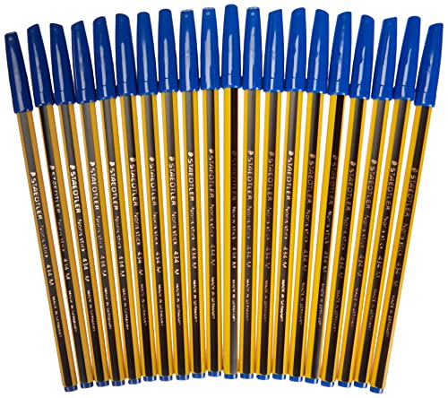 Staedtler Noris Stick 434 M, Bolígrafos, Azul, Pack de 20