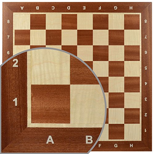Wegiel- Tablero de ajedrez de 19 Pulgadas con notación, Color Madera, Talla única (SH-CH107-A)