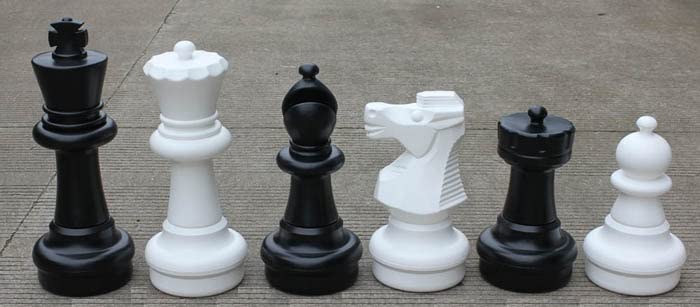 Piezas de Ajedrez Gigante para Jardin, Figuras de ajedrez de hasta 63 cm de Alto (Rey), Resistente al Agua y a los Rayos UV