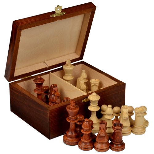 Staunton No. 4 Tournament Chess Pieces w/ Wood Box by Wegiel