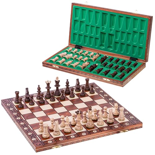 Ajedrez de Madera - SENATOR Lux - 41 x 41 cm - Piezas de ajedrez & Tablero de ajedrez