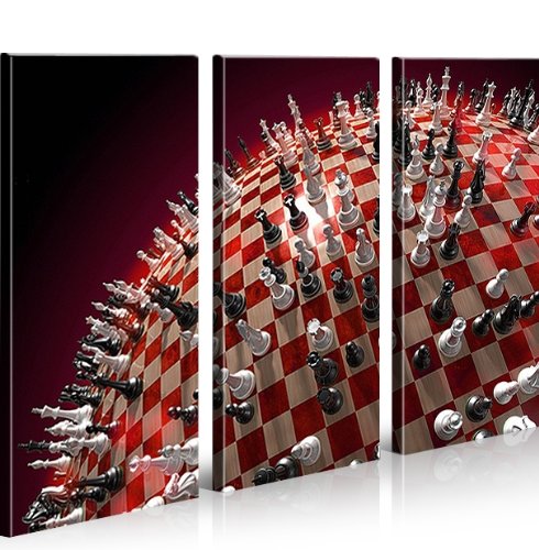 islandburner Imagen imágenes en Lienzo Chess V2 Ajedrez XXL Póster Lienzo Cuadro de decoración salón Marca