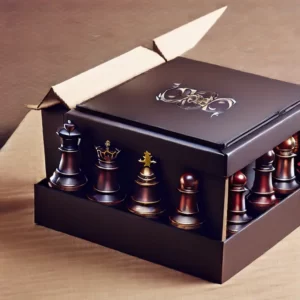 caja de ajedrez para guardar las piezas