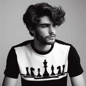 camiseta de ajedrez