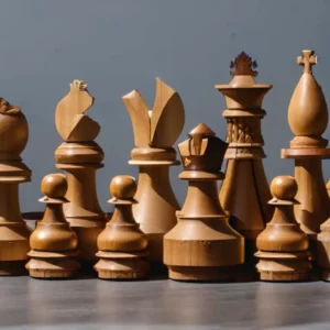 figuras de ajedrez de madera