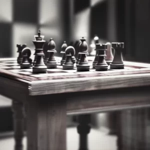 mesa ajedrez madera