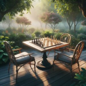 mesa de ajedrez exterior