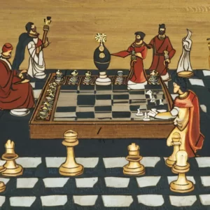 piezas de ajedrez antiguo histórico