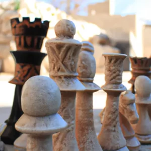 piezas de ajedrez de piedra