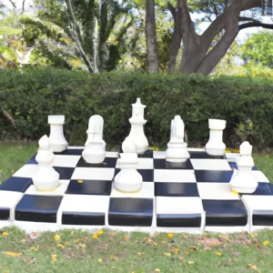 piezas de ajedrez gigante de jardín