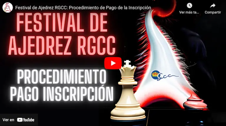procedimiento de pago torneos Festival de Ajedrez RGCC